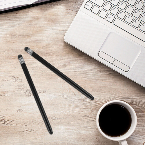 2Pcs Universal Capacitive Stylus Pens Black Lightweight for Tablets 2