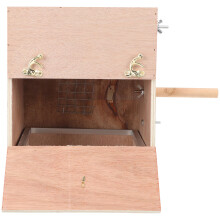 Easy-Clean Wooden Bird Nest Khaki Parakeet Box for Garden Or Home