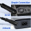 Portable Black Car Fridge Power Cord Replacement Cable 12V Adapter 4