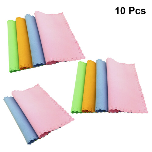 10Pcs Glasögonputsduk Mikrofiber För Glasögon, 2