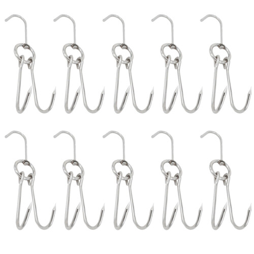 10 Fc Köttkrokar För Kyckling Bbq (Silver) 1