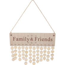 1Set Beige Kalenderbord Met Schijfjes Voor Data