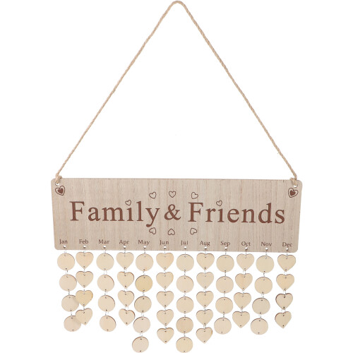 1Set Beige Kalenderbord Met Schijfjes Voor Data