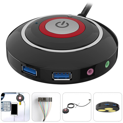 1Computeraccessoire USB-Audio Verlengkabel Met Resetknop 1