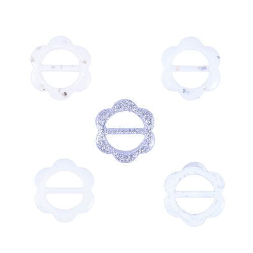 9Pcs Blomformade T-Shirt Spännen Diameter 3 Cm 2
