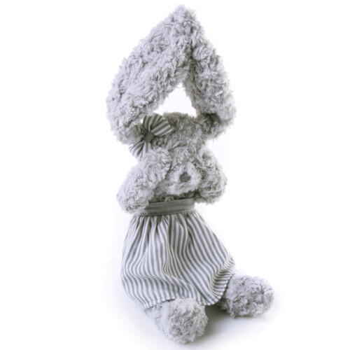 Conejo de peluche gris relleno de algodón de 30 cm 2