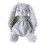 Conejo de peluche gris relleno de algodón de 30 cm 2
