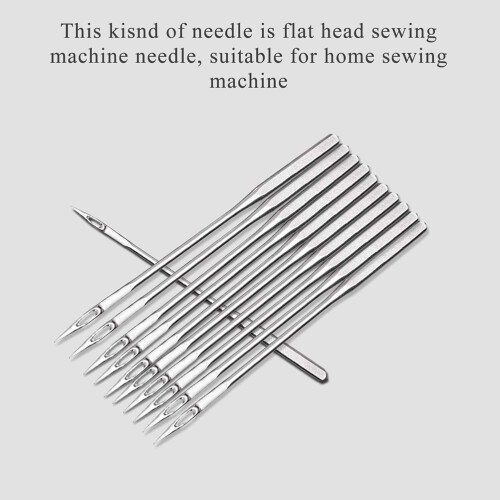 50Pcs Home Sewing Machine Needles Universal Fit Steel Assorted Sizes Durable 2