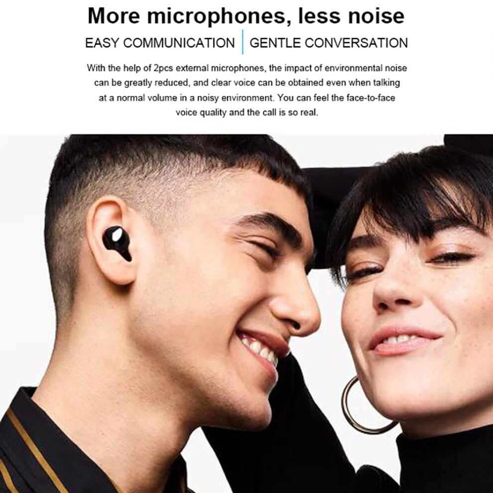 Wireless Tooth 5.0 Earphone, 6H Playtime, Dual Mic, Touch, Blue/Black 6951356691111