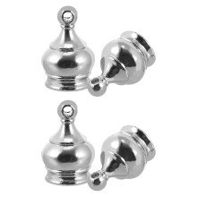 4Pcs Durable Silver Lamp Finials Zinc Alloy Light Knob Decoration