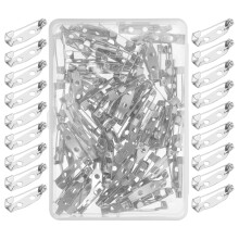 100Pcs Bar Pins Brooch Lock Safety Pins For Jewelry Making Diy Crafts