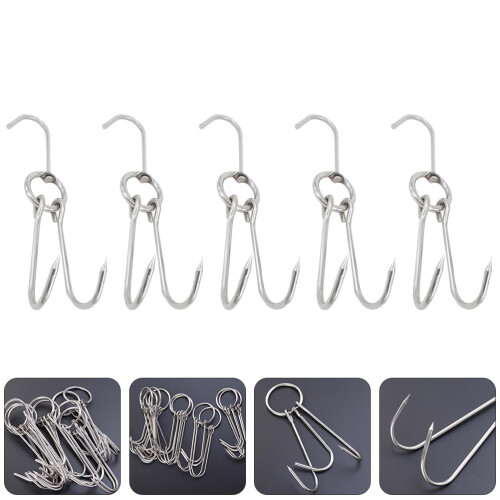 10 Pcs Köttkrokar För Kyckling Bbq (Silver) 2