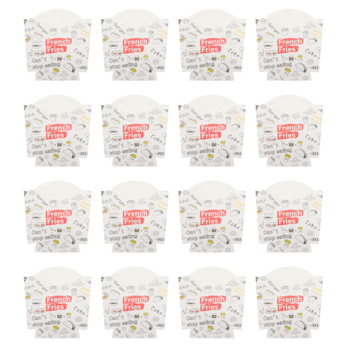 100Pcs Engångs Pappersmatlåda För Frites Och Kyckling
