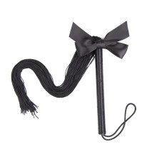 Sex Bondage Small Black Leather Whip Soft Leather Flogger Spanking Paddle Restraints