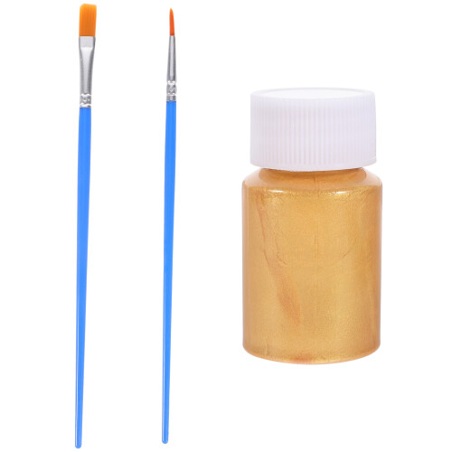 1 Set Guldmetalldunk, Metallisk Målning, Målarpigment 2