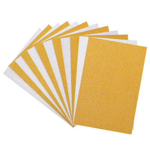 10Pcs Glitter Pappersark För DIY, Presang, Inpackning, Scrapbooking