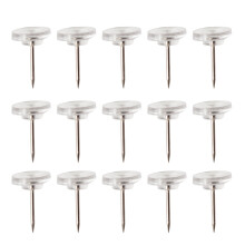 100Pcs Korkplatta Tappar Kontorsnålar Ritningsnål Fotonälar Transparent