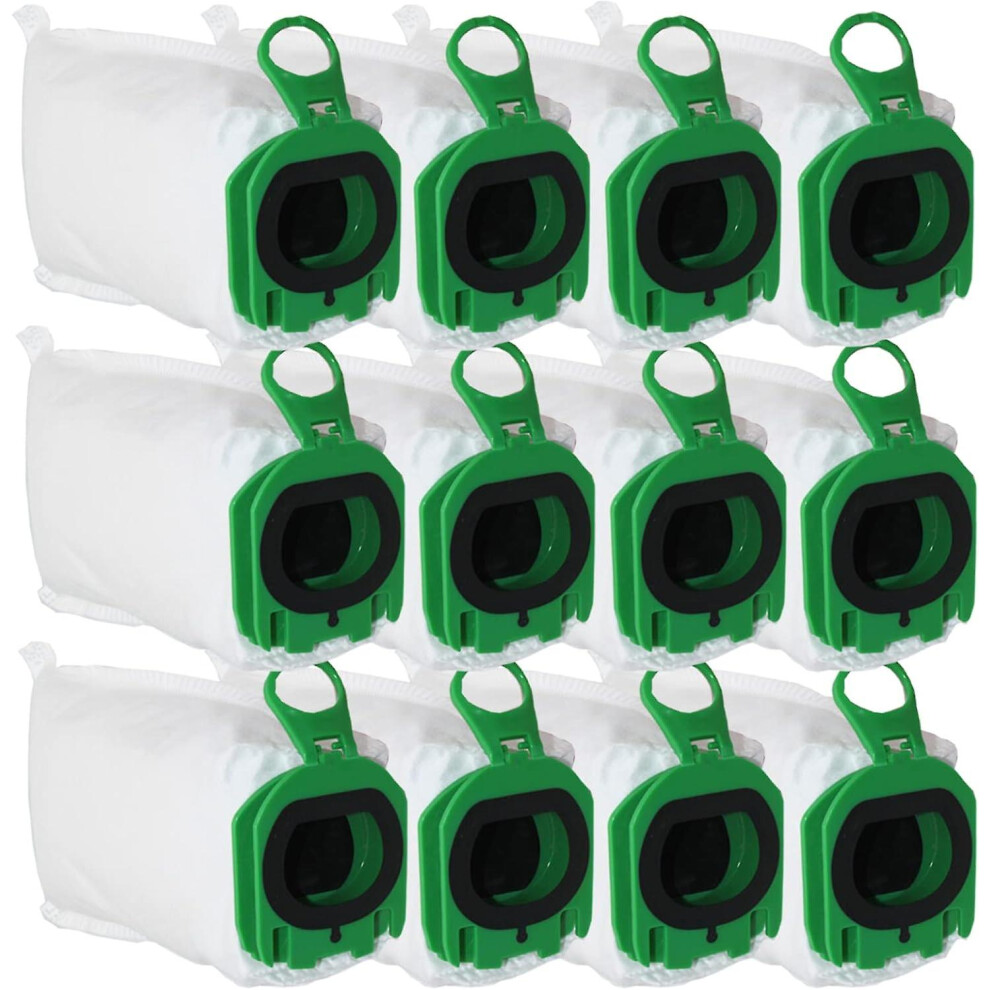 Kikidex (As Show, One Size) 12 Vacuum Cleaner Bags For Vorwerk Kobold Vb100 Vb 100, Replacement Dust Bag For Vorwerk Kobold Fp100 Fp 100 Vacuum Cleaner