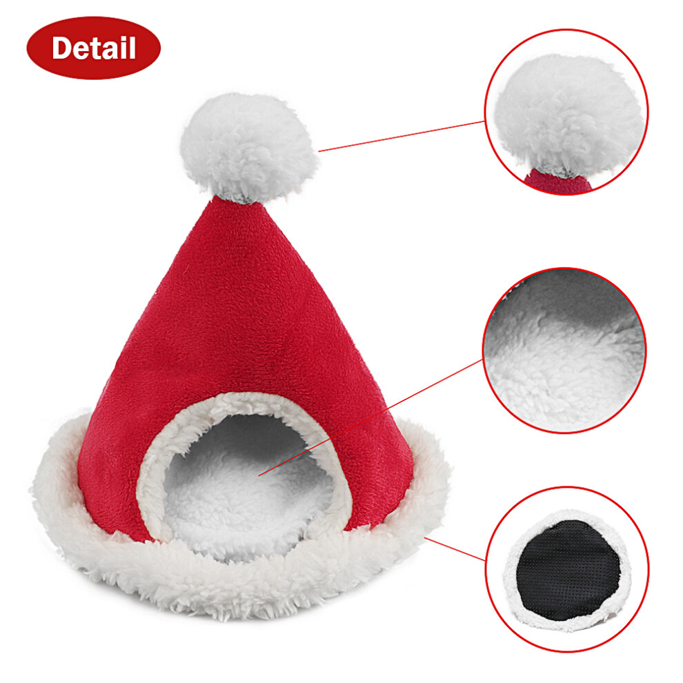 Lockable Christmas Small Pet Bed - Soft Fleece for Tiny Companions-image-OPC-PMJ5PDS-NEW
