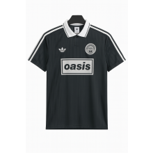 (Large) AD x Oasis Black Collared Jacquard Shirt (S–4XL)
