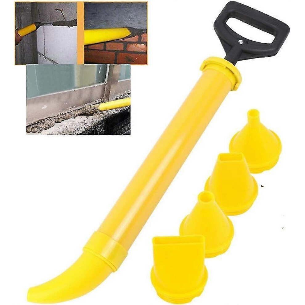 Kikidex (As Show, One Size) Mortar Gun,Cement Sprayer Cement Caulking Gun Cement Grout Gun Mortar Sprayer With 5 Nozzles For Lime Patio Paving Brick