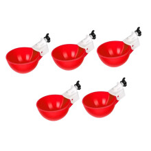 Automatic Drinking Fountain Plastic Waterer 5 Pack Replaceable Cups For Chickens, Pigeons, Birds