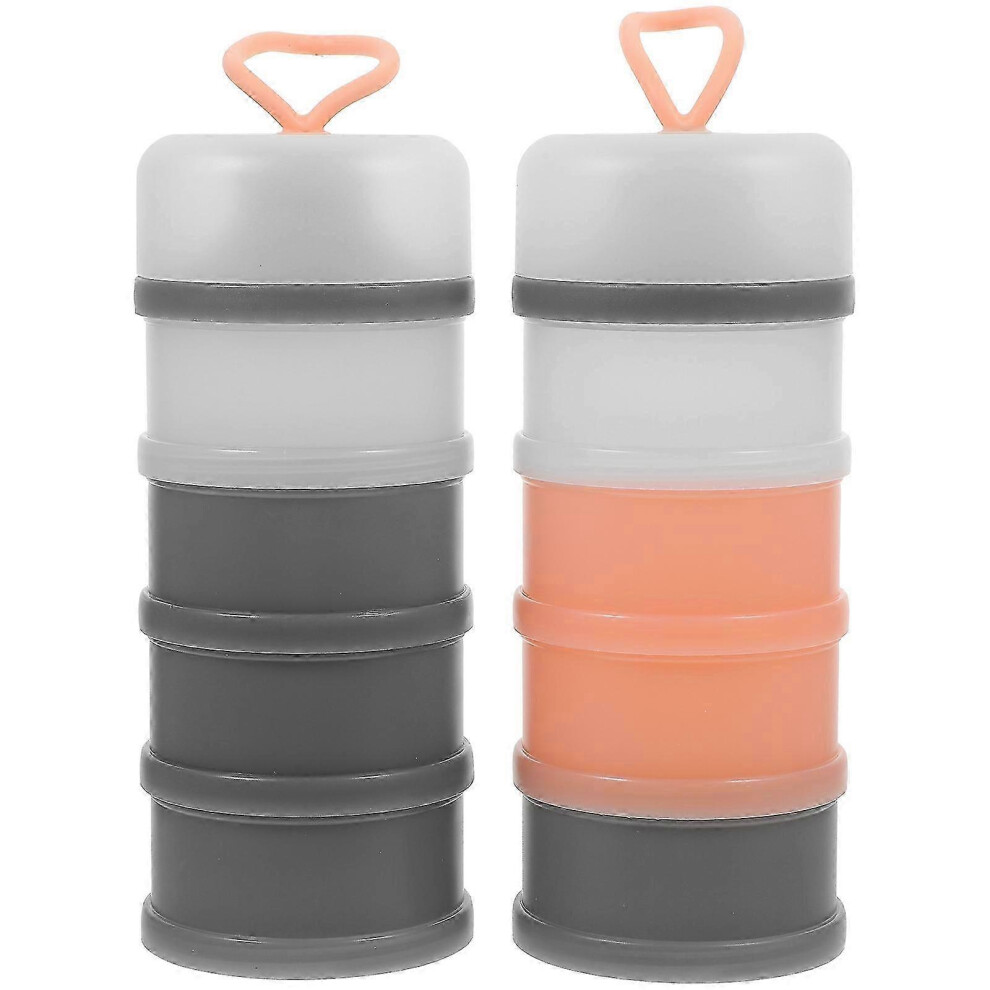 Kikidex (As Show, One Size) 2Pcs Milk Powder Containers Stackable Leakproof Protein Powder Dispenser