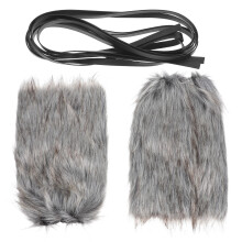 2St Legvärmer Viking Faux Varmt Pälsliknande Stövelöverdrag 30Cm