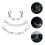 3Pcs Punk Style Silver Iron Shoe Charm Chains for Boot Decoration 4