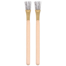 2Pièces Brosse Sculpture Argile Bois Acier Outils Modelage DIY Marron
