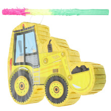 1 Set Grävmaskin Pinata, Byggpinata, Lastbilspidata, Fester Tillbehör