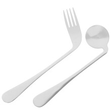 Set Vinklad Sked Lättvikts Ergonomisk Äta Matningshjälp