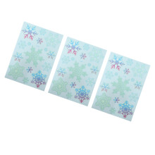 3Pcs Assorted Christmas Snowflakes Temporary Luminous Sticker Sheets