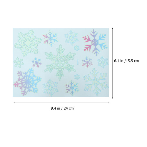 3Pcs Assorted Christmas Snowflakes Temporary Luminous Sticker Sheets 1