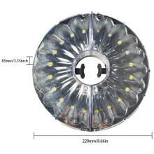 F5 20 LED-Lampe 3W IP65 Warmes Licht 220*220*85mm