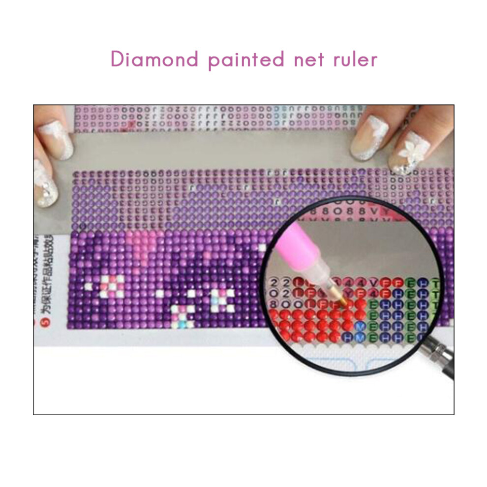 Rhinestone Embroidery 25Cm Stainless Steel Drawing Ruler With Dot Drill Tool 4361356698911