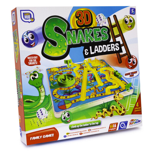 Interactive 3D Snakes and Ladders Game Perfect Gift for Kids 3+ 2
