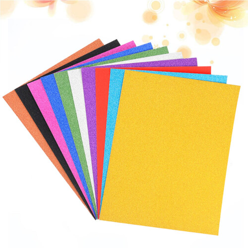 30Pcs A4 Glitterpapper Ark DIY Häftbonder Med Baklim För Barn
