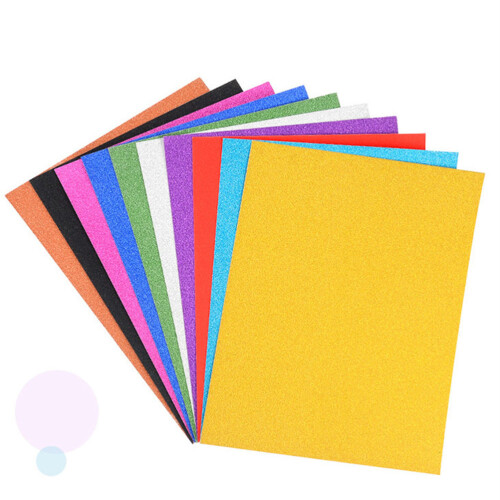 30Pcs A4 Glitterpapper Ark DIY Häftbonder Med Baklim För Barn 1