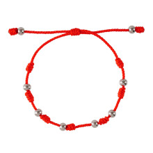 Handvävd 7-Knuten Justerbar Armband Trädbjällror