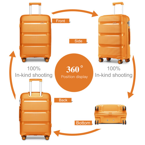 20Inch PP Luggage Hard Shell Suitcase With TSA Lock 1