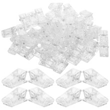 60 transparante clips voor foto's, posters en badges