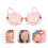 1 Styck Transparent Ram Solglasögon För Barn (Transparent Rosa) 11
