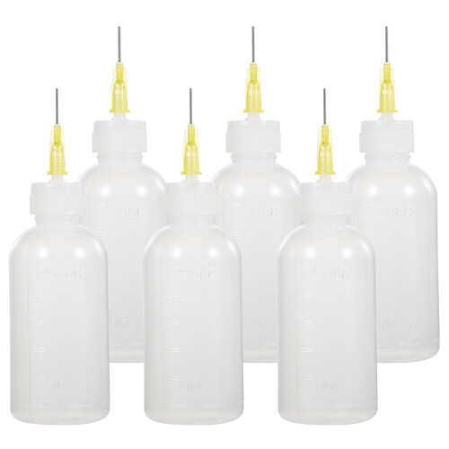 6 Pcs Precision Needle Tip Applicator Squeeze Flask 1