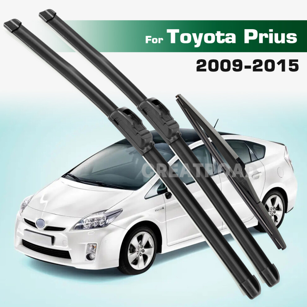 (3Pcs) Wiper Lhd&Rhd Front & Rear Wiper Blades Set For Toyota Prius 2009 - 2015 Windshield Windscreen Window Brushes 6935159282356