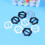 9Pcs Blomformade T-shirt Spännen Diameter 3 Cm 10