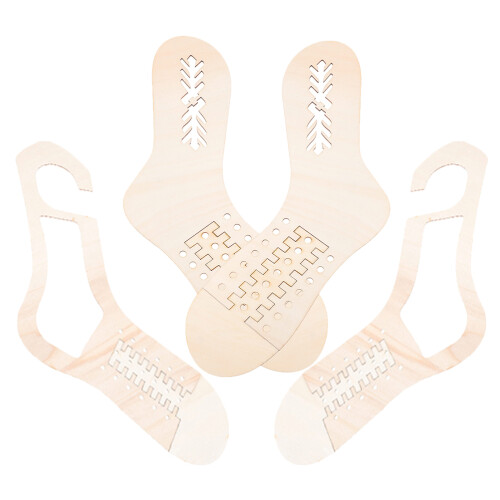 2 Par Vävda Stickningssockor Sockuppspännare DIY Modeller