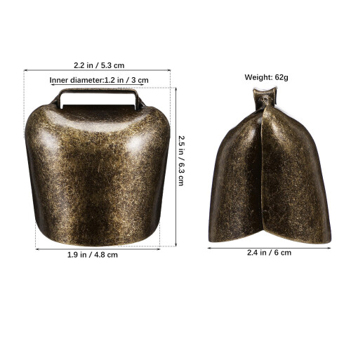 2 Stycken Tjockare Brons Klockor 62 g För Får Häst 1