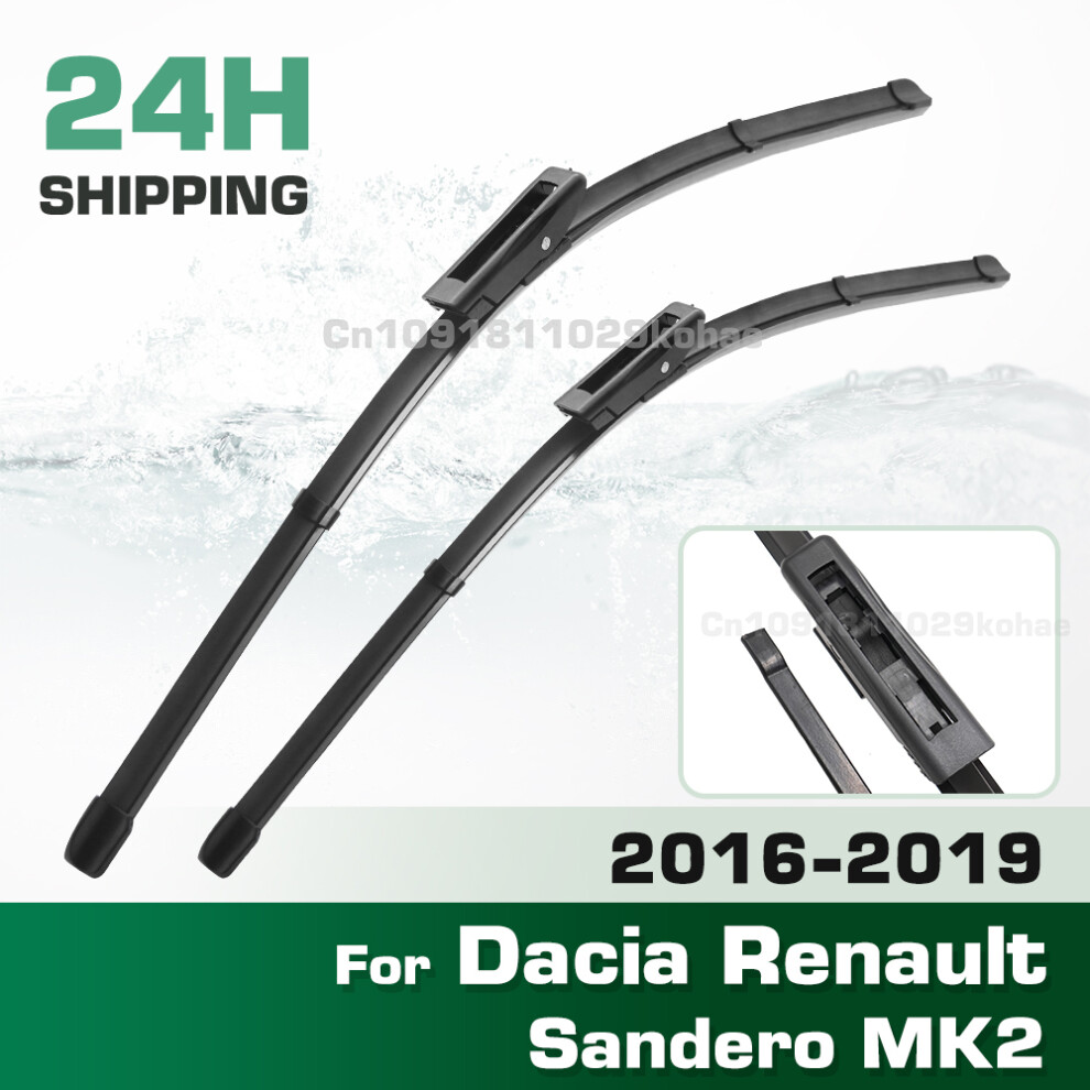 (Left Hand Drive) Wiper Lhd&Rhd Front Wiper Blades Set For Dacia Renault Sandero Mk 2 2016 - 2019 Windshield Windscreen Window 22" 19" 6935159282134