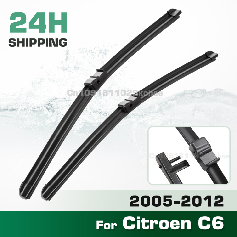(2Pcs) Wiper Lhd&Rhd Front Wiper Blades Set For Citroen C6 2005 - 2012 Windshield Windscreen Window Brush 28" 28" 6935159281854